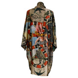 Le Cirque Du Monde 100% Silk Kimono