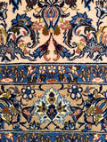 Hand-knotted Persian Isfahan silk and wool rug