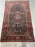 Hand-knotted Pure Silk Persian Qum Rug