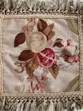 A pair of antique 19 century French Aubusson Pillow covers