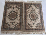 A pair of genuine Hand-knotted Persian Tabriz rugs