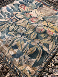 A very rare antique 16th century Flemish Silk & wool tapestry pillow cover.