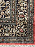 Hand-knotted Pure Silk Persian Qum Salmon Rug