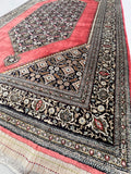 Hand-knotted Pure Silk Persian Qum Salmon Rug