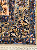 Hand-knotted Persian Isfahan silk and wool rug