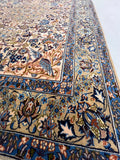 Hand-knotted Persian Isfahan silk and wool rug