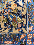 Hand-knotted Persian Isfahan silk and wool rug