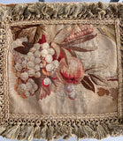 A pair of antique 19 century French Aubusson Pillow covers