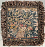 A very rare antique 16th century Flemish Silk & wool tapestry pillow cover.