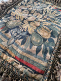 A very rare antique 16th century Flemish Silk & wool tapestry pillow cover.