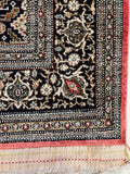 Hand-knotted Pure Silk Persian Qum Salmon Rug