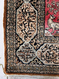 Hand-knotted Old Persian Pure Silk Rug
