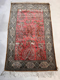 Hand-knotted Old Persian Pure Silk Rug