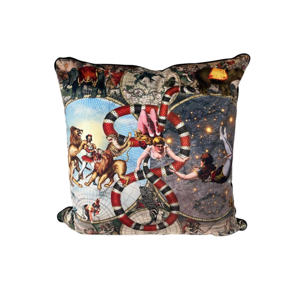 Le Cirque Du Monde - luxury velvet cushion 50cm