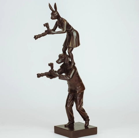 Gillie and marc sculpture