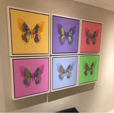 Van Donna framed canvas limited edition print, Aura butterflies.