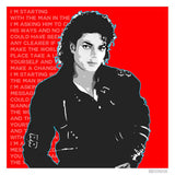 Escobar framed canvas limited edition print, michael jackson.