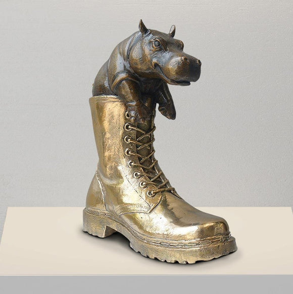 Gillie and marc sculpture hippo