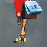 ROBERT HILMERSSON – Sorry Gone Shopping (100 x100cm Canvas)