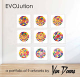 Van Donna framed canvas limited edition print, Evolution.